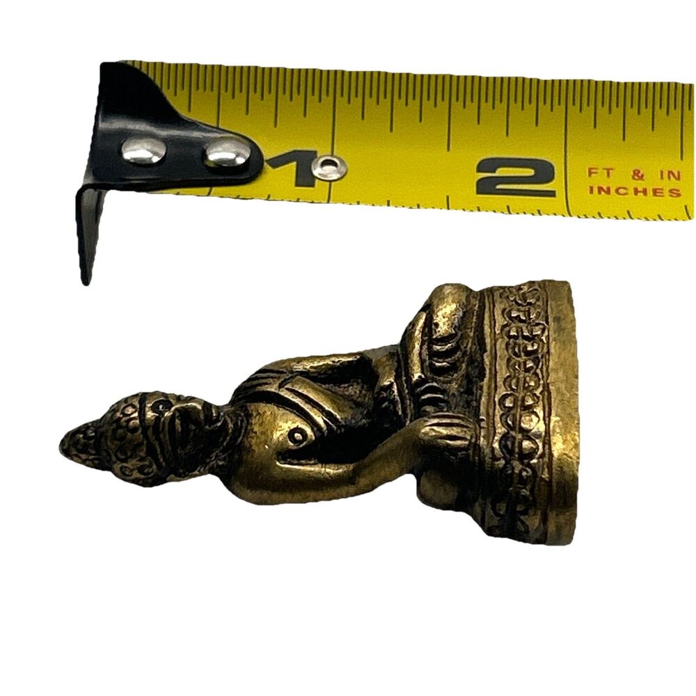 Vintage Miniature Traveling Brass Meditation Posture EUC - Picture 6 of 6
